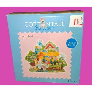 Cottontale Collection Egg Hunt Porcelain House Indoor Décor Figurine Highly Coll
